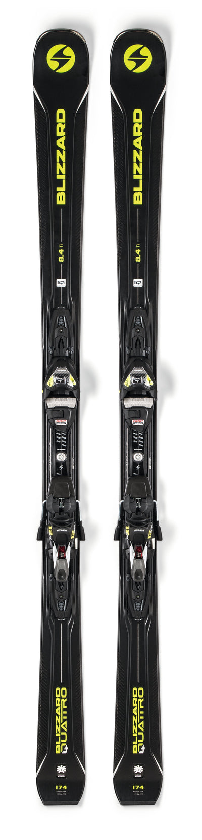 2019 Blizzard Quattro 8.4 Ti Snow Skis with Marker Bindings