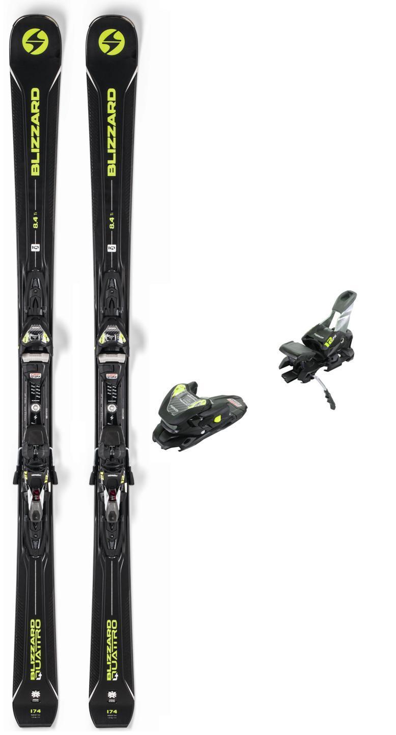 2019 Blizzard Quattro 8.4 Ti Snow Skis with Marker Bindings